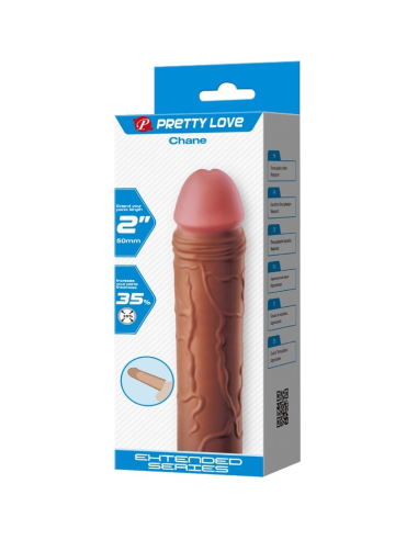 PRETTY LOVE - CHANE FUNDA PARA PENE CON EXTENSIÓN DE 5 CM MULATO