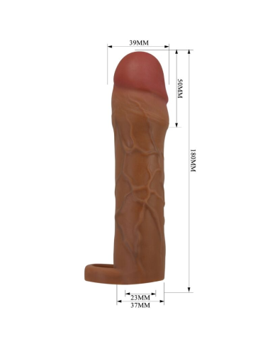 PRETTY LOVE - HANI FUNDA PARA PENE CON EXTENSIÓN DE 5 CM MULATO