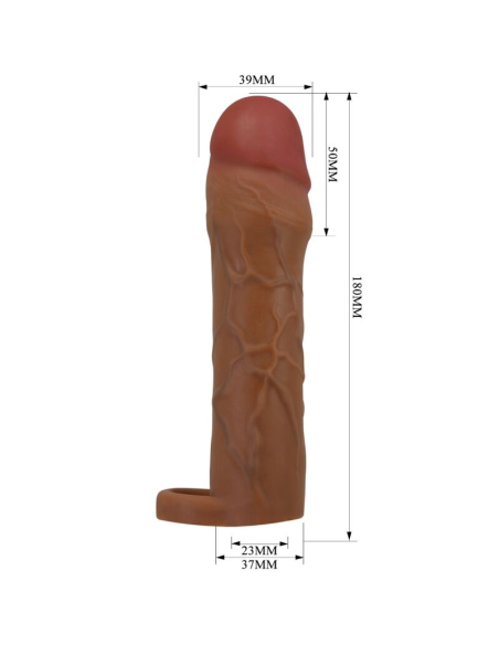 PRETTY LOVE - HANI FUNDA PARA PENE CON EXTENSIÓN DE 5 CM MULATO