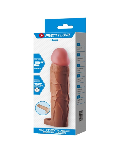PRETTY LOVE - HANI FUNDA PARA PENE CON EXTENSIÓN DE 5 CM MULATO