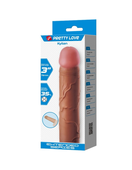 PRETTY LOVE - KYLIAN FUNDA PARA PENE CON EXTENSIÓN DE 7.6 CM MULATO