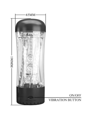 PRETTY LOVE - TAMARA MASTURBADOR MASCULINO VIBRADOR MULTIVELOCIDAD NEGRO