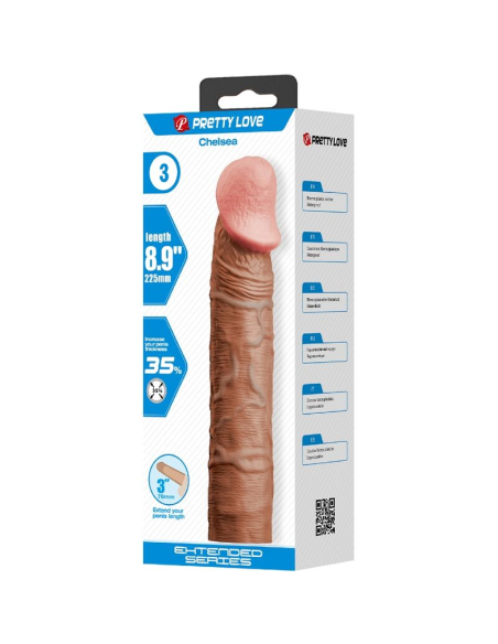 PRETTY LOVE - CHELSEA FUNDA PENE CON EXTENSIÓN DE 7.6 CM MULATO