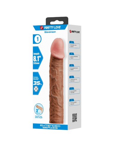 PRETTY LOVE - STEVENSON FUNDA PENE CON EXTENSIÓN DE 7.6 CM MULATO