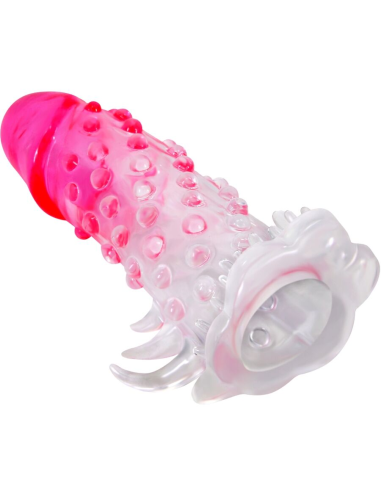 PRETTY LOVE - WILFORD FUNDA REALÍSTICA ALARGADORA CON RELIEVE PARA PENE ROSA