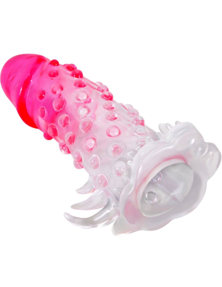 PRETTY LOVE - WILFORD FUNDA REALÍSTICA ALARGADORA CON RELIEVE PARA PENE ROSA
