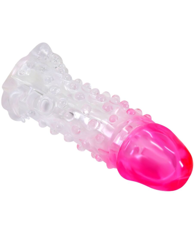 PRETTY LOVE - WILFORD FUNDA REALÍSTICA ALARGADORA CON RELIEVE PARA PENE ROSA