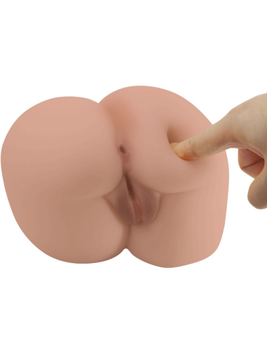 CRAZY BULL - BERNACE TRASERO VIBRADOR CON VAGINA Y ANO REALÍSTICO NATURAL CONTROL REMOTO
