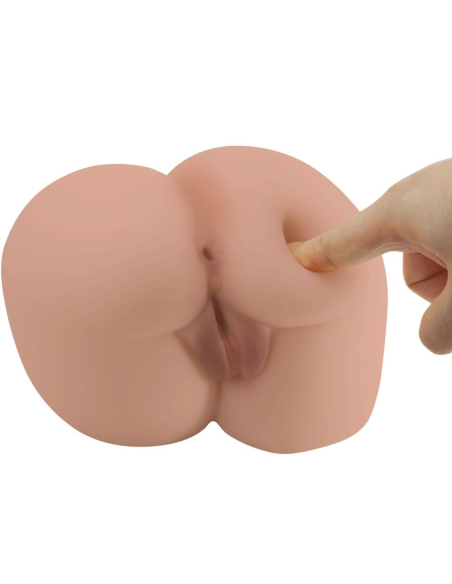 CRAZY BULL - BERNACE TRASERO VIBRADOR CON VAGINA Y ANO REALÍSTICO NATURAL CONTROL REMOTO