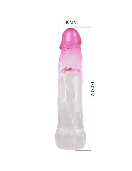 PRETTY LOVE - NERON FUNDA REALÍSTICA ALARGADORA DE 6 CM PARA PENE ROSA