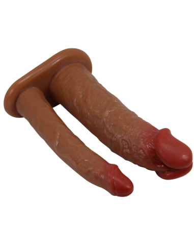 PRETTY LOVE - YAIRON FUNDA PARA PENE DOBLE CON EXTENSIÓN DE 4 CM MULATO