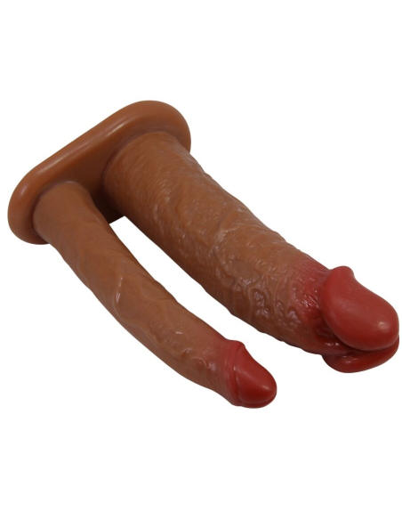 PRETTY LOVE - YAIRON FUNDA PARA PENE DOBLE CON EXTENSIÓN DE 4 CM MULATO