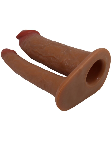 PRETTY LOVE - YAIRON FUNDA PARA PENE DOBLE CON EXTENSIÓN DE 4 CM MULATO