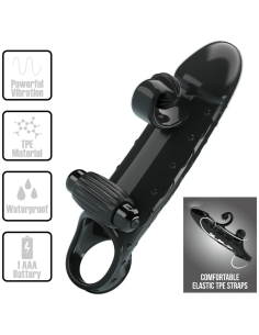 ROMANCE - FUNDA PARA PENE CON VIBRACIÓN NEGRO