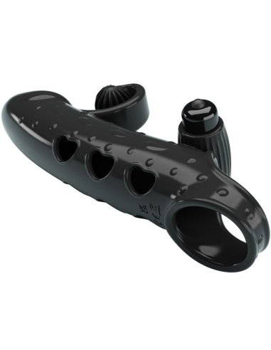 ROMANCE - FUNDA PARA PENE CON VIBRACIÓN NEGRO