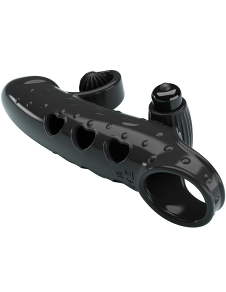 ROMANCE - FUNDA PARA PENE CON VIBRACIÓN NEGRO