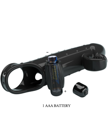 ROMANCE - FUNDA PARA PENE CON VIBRACIÓN NEGRO