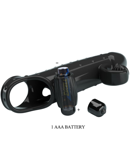 ROMANCE - FUNDA PARA PENE CON VIBRACIÓN NEGRO