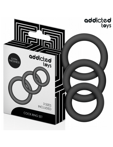ADDICTED TOYS - SET DE ANILLOS SILICONA MODELO 1