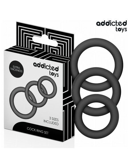 ADDICTED TOYS - SET DE ANILLOS SILICONA MODELO 1