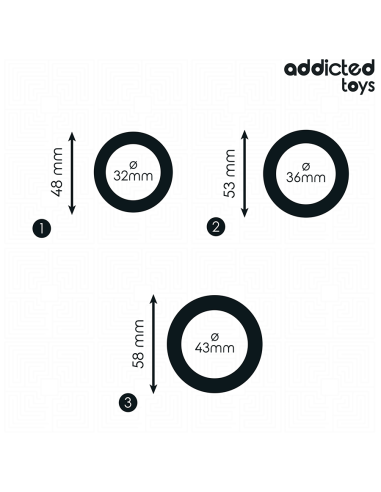 ADDICTED TOYS - SET DE ANILLOS SILICONA MODELO 1