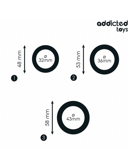 ADDICTED TOYS - SET DE ANILLOS SILICONA MODELO 1