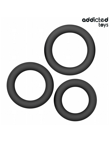 ADDICTED TOYS - SET DE ANILLOS SILICONA MODELO 1