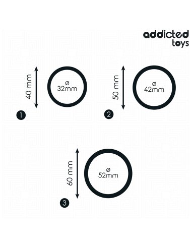 ADDICTED TOYS - SET DE ANILLOS SILICONA MODELO 2