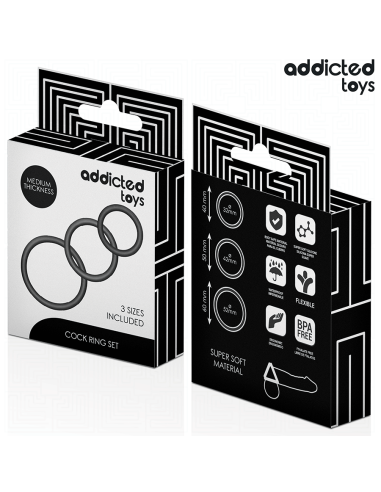 ADDICTED TOYS - SET DE ANILLOS SILICONA MODELO 2