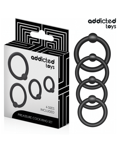 ADDICTED TOYS - SET ANILLOS SILICONA DE PRESIÓN