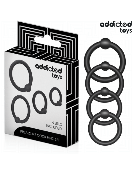 ADDICTED TOYS - SET ANILLOS SILICONA DE PRESIÓN