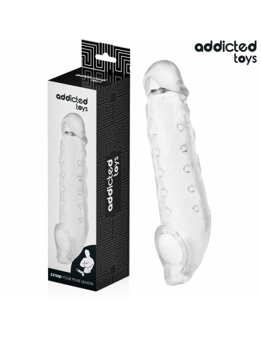 ADDICTED TOYS - FUNDAS PARA EL PENE TRANSPARENTE TALLA M 27 CM