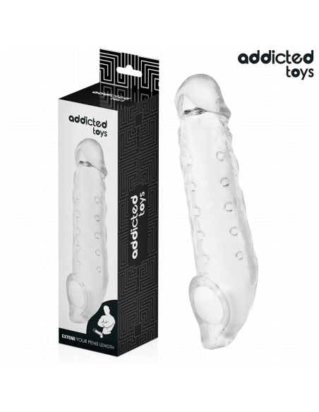 ADDICTED TOYS - FUNDAS PARA EL PENE TRANSPARENTE TALLA M 27 CM