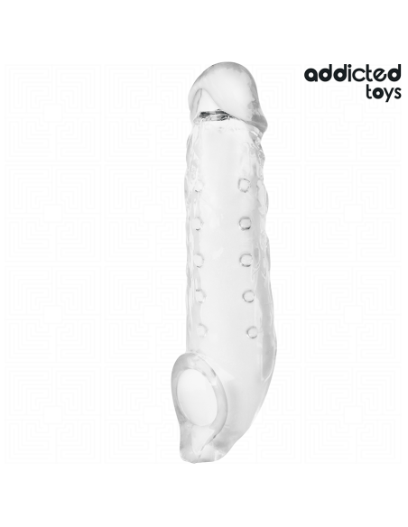 ADDICTED TOYS - FUNDAS PARA EL PENE TRANSPARENTE TALLA M 27 CM
