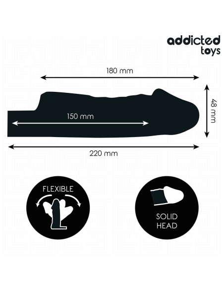 ADDICTED TOYS - EXTENSOR PARA EL PENE TRANSPARENTE 27 CM