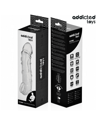 ADDICTED TOYS - EXTENSOR PARA EL PENE TRANSPARENTE 27 CM