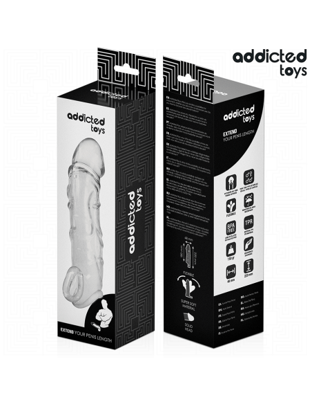 ADDICTED TOYS - EXTENSOR PARA EL PENE TRANSPARENTE 27 CM