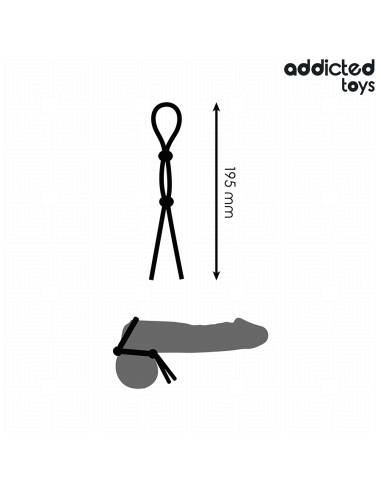 ADDICTED TOYS - CUERDA SILICONA PARA EL PENE DE LAZO DOBLE