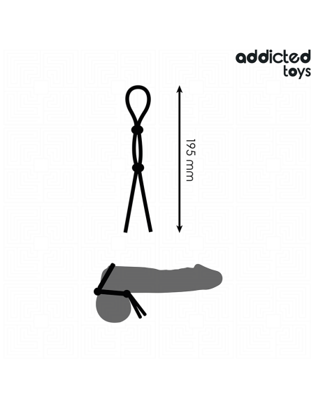 ADDICTED TOYS - CUERDA SILICONA PARA EL PENE DE LAZO DOBLE