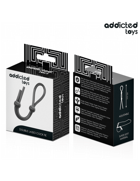 ADDICTED TOYS - CUERDA SILICONA PARA EL PENE DE LAZO DOBLE