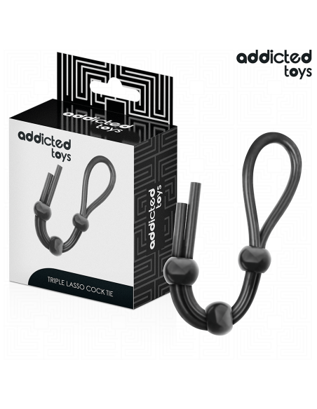 ADDICTED TOYS - CUERDA SILICONA PARA EL PENE DE LAZO TRIPLE