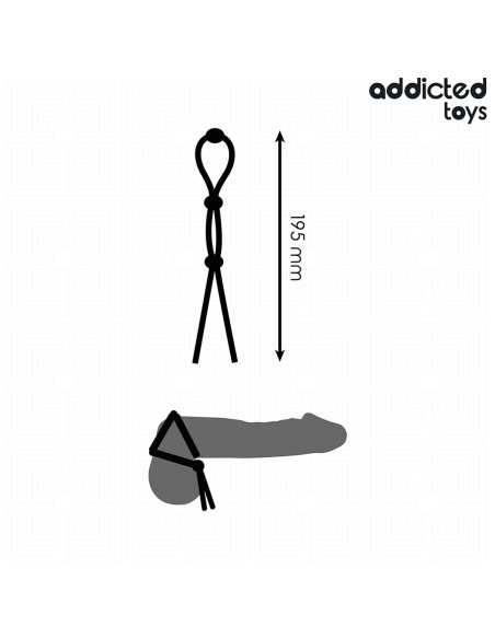 ADDICTED TOYS - CUERDA SILICONA PARA EL PENE DE LAZO TRIPLE