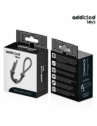ADDICTED TOYS - CUERDA SILICONA PARA EL PENE DE LAZO TRIPLE