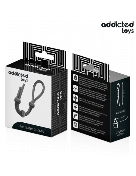 ADDICTED TOYS - CUERDA SILICONA PARA EL PENE DE LAZO TRIPLE