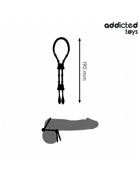 ADDICTED TOYS - CUERDA SILICONA AJUSTABLE PARA EL PENE