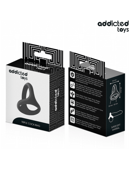 ADDICTED TOYS - ANILLO TRIPLE GRUESO PARA EL PENE