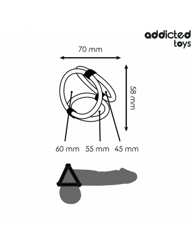ADDICTED TOYS - ANILLO TRIPLE PARA EL PENE