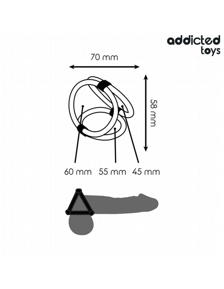 ADDICTED TOYS - ANILLO TRIPLE PARA EL PENE