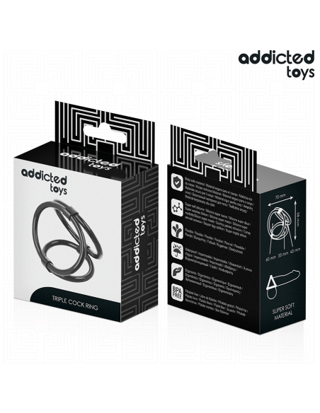 ADDICTED TOYS - ANILLO TRIPLE PARA EL PENE