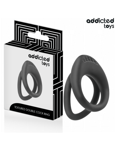 ADDICTED TOYS - ANILLO TEXTURIZADO DOBLE PARA EL PENE